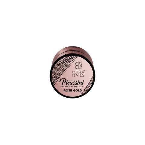 Boska Nails Picassini Metallic Paint Gel Rose Gold Żel do Zdobień 5 ml