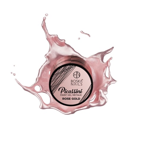 Boska Nails Picassini Metallic Paint Gel Rose Gold Żel do Zdobień 5 ml