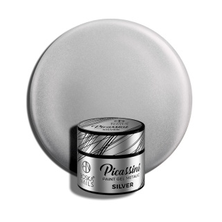Boska Nails Picassini Metallic Silver Żel do Zdobień Srebrny 5 ml