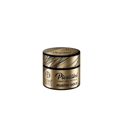 Boska Nails Picassini Metallic Rustic Gold Żel do Zdobień Złoty 5 ml