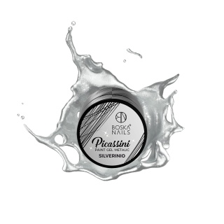 Boska Nails Picassini Metallic Silverinio Żel do Zdobień Srebrny 5 ml
