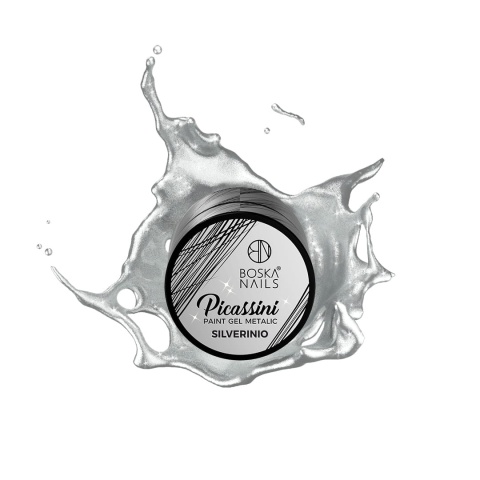Boska Nails Picassini Metallic Silverinio Żel do Zdobień Srebrny 5 ml