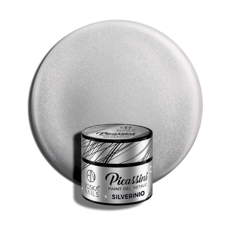 Boska Nails Picassini Metallic Silverinio Żel do Zdobień Srebrny 5 ml