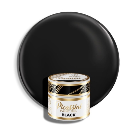Boska Nails Picassini Paint Gel Black Żel do Zdobień Czarny 5 ml