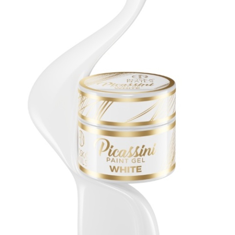 Boska Nails Picassini Paint Gel White Żel do Zdobień Biały 5 ml