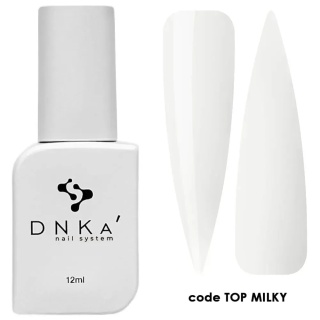 DNKa’ Top Milky No Wipe Mleczny Top Hybrydowy Bez Przemywania 12ml