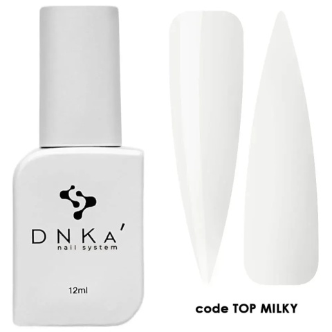 DNKa’ Top Milky No Wipe Mleczny Top Hybrydowy Bez Przemywania 12ml