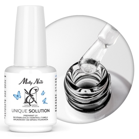 MollyNails Unique Solution by Ewelina Staszak 15 g – Preparat UV do Stabilizacji Tunelu