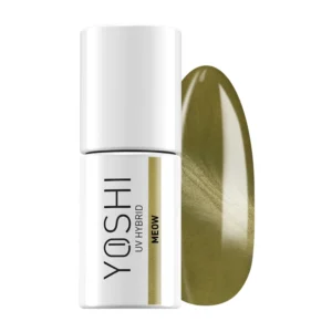 YOSHI Silk Catitude MEOW 926 – lakier hybrydowy Cat Eye 6 ml, złoto-zielony efekt kociego oka