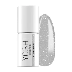 YOSHI Starry Night 521 – Lakier Hybrydowy Czarny z Drobinkami 6 ml TPO-FREE