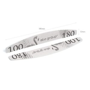 Aba Group Bezpieczny Pakiet Pilnik do paznokci Półksiężyc 100/180 Slim - Flaming — zdjęcie 1