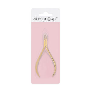 Aba Group Cążki do skórek - jednosprężynowe, złote, 3mm (1150) OSTRE — zdjęcie 2
