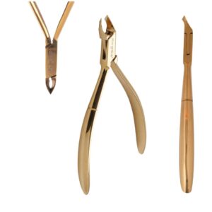 Aba Group Cążki do skórek - jednosprężynowe, złote, 5mm (1130) — zdjęcie 1