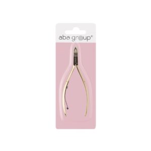 Aba Group Cążki do skórek - jednosprężynowe, złote, 5mm (1130) — zdjęcie 2