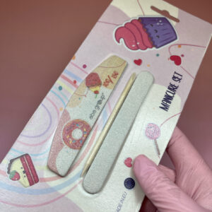Aba Group Zestaw EDYCJA LIMITOWANA - ALLYOUNEED Mini Manicure set 100/180 "Nails Care" - Colorful Cookies