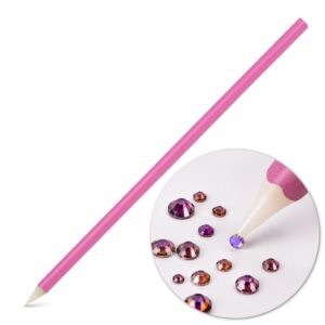 AlleLac Ołówek Woskowy do Cyrkonii i Ozdób Różowy Aplikator do Nail Art