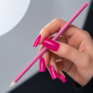 AlleLac Ołówek Woskowy do Cyrkonii i Ozdób Różowy Aplikator do Nail Art — zdjęcie 2
