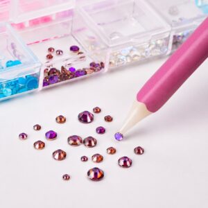 AlleLac Ołówek Woskowy do Cyrkonii i Ozdób Różowy Aplikator do Nail Art — zdjęcie 1