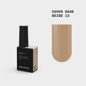 BIBLIOTEKA Cover Base Beige 13 – ciepła beżowa baza nude, 10 ml