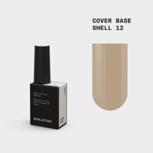 BIBLIOTEKA Cover Base Shell 12 – kremowo-beżowa baza nude, 10 ml