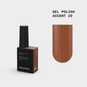 BIBLIOTEKA Gel Polish Accent 29 – terakotowy lakier hybrydowy, 10 ml