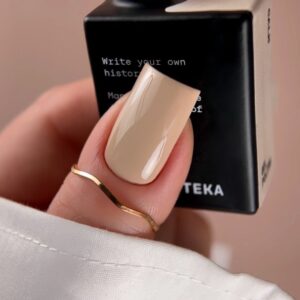 BIBLIOTEKA Gel Polish Calm 17 – beżowo-szary lakier hybrydowy, 10 ml — zdjęcie 2