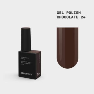 BIBLIOTEKA Gel Polish Chocolate 24 – czekoladowy lakier hybrydowy, 10 ml