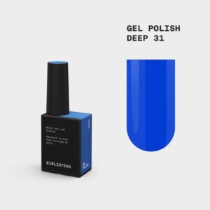 BIBLIOTEKA Gel Polish Deep 31 – neonowy niebieski lakier hybrydowy, 10 ml