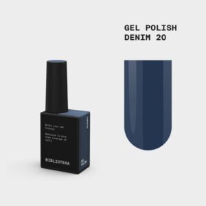 BIBLIOTEKA Gel Polish Denim 20 – niebieski lakier hybrydowy, 10 ml