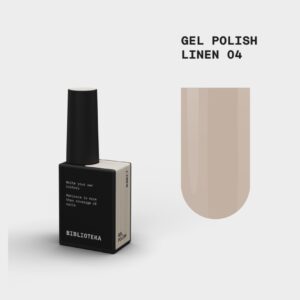 BIBLIOTEKA Gel Polish Linen 04 – lakier hybrydowy beżowy, 10 ml