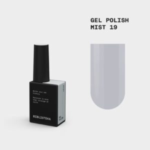 BIBLIOTEKA Gel Polish Mist 19 – lakier hybrydowy szaro-beżowy, 10 ml
