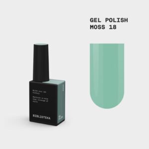 BIBLIOTEKA Gel Polish Moss 18 – ciepły zielony lakier hybrydowy, 10 ml