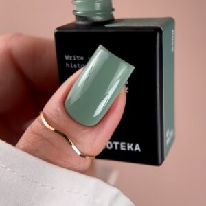 BIBLIOTEKA Gel Polish Moss 18 – ciepły zielony lakier hybrydowy, 10 ml — zdjęcie 2
