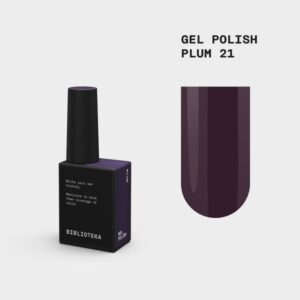 BIBLIOTEKA Gel Polish Plum 21 – śliwkowy lakier hybrydowy, 10 ml