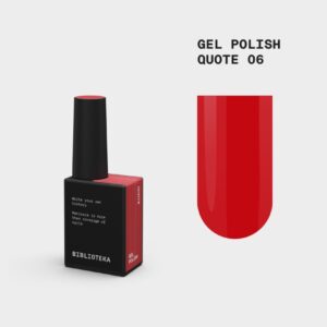 BIBLIOTEKA Gel Polish Quote 06 – czerwony lakier hybrydowy, 10 ml