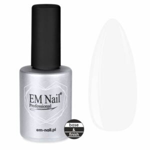 EM Nail Base&Finish 15ml – baza i top hybrydowy 2w1 z połyskiem