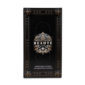 Beaute Luxe rękawiczki nitrylowe jednorazowe perłowe S 50 szt — zdjęcie 2