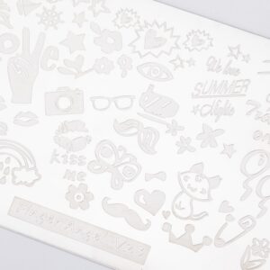 Blaszka do stempli ze wzorami Finger Angel V23 – stamping nail art — zdjęcie 2