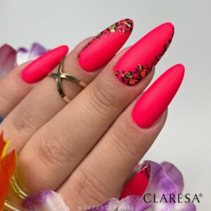 Claresa Lakier hybrydowy Neon 14 – czerwień z pomarańczą 5g — zdjęcie 1