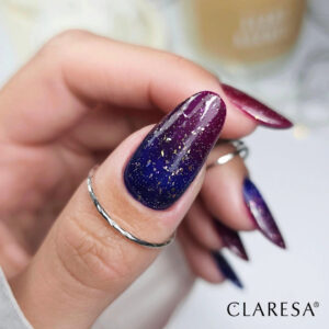Claresa Top No Wipe Crazy Quartz 5g – top z folią różowo-złotą — zdjęcie 2