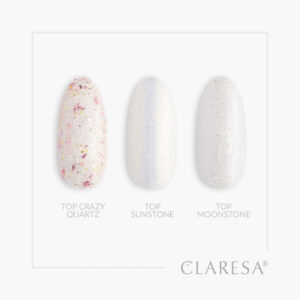 Claresa Top No Wipe Crazy Quartz 5g – top z folią różowo-złotą — zdjęcie 3