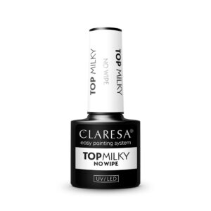 Claresa Top Milky No Wipe – mleczny top do paznokci 5 g