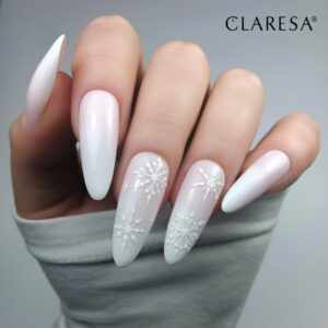 Claresa Top No Wipe Glitter Silver 5 g – top hybrydowy z drobinkami srebra — zdjęcie 1