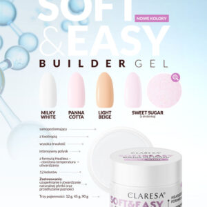 Claresa Żel Budujący Soft&Easy Sweet Sugar 45G — zdjęcie 2