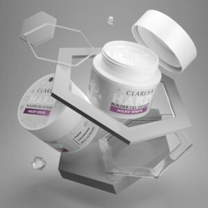CLARESA Żel budujący Hard&Easy Builder Gel Milky White 45g — zdjęcie 4