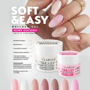 CLARESA Żel budujący Soft&Easy Peach Melt 45 g brzoskwinia — zdjęcie 3