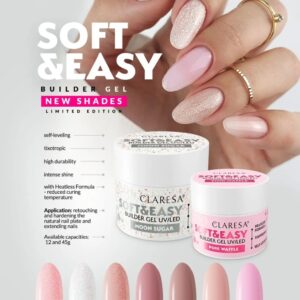 CLARESA Żel budujący Soft&Easy Soft Latte 45 g beż — zdjęcie 4