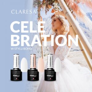 Claresa Lakier hybrydowy Celebration 9 – półtransparentna biel 5 g — zdjęcie 5