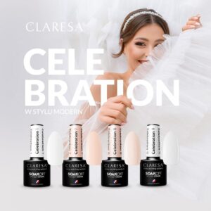 Claresa Lakier hybrydowy Celebration 9 – półtransparentna biel 5 g — zdjęcie 7