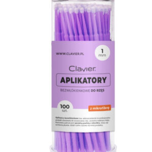 CLAVIER Aplikatory Bezwłókienkowe - 100 szt. - 1mm | Mikroszczoteczki — zdjęcie 1